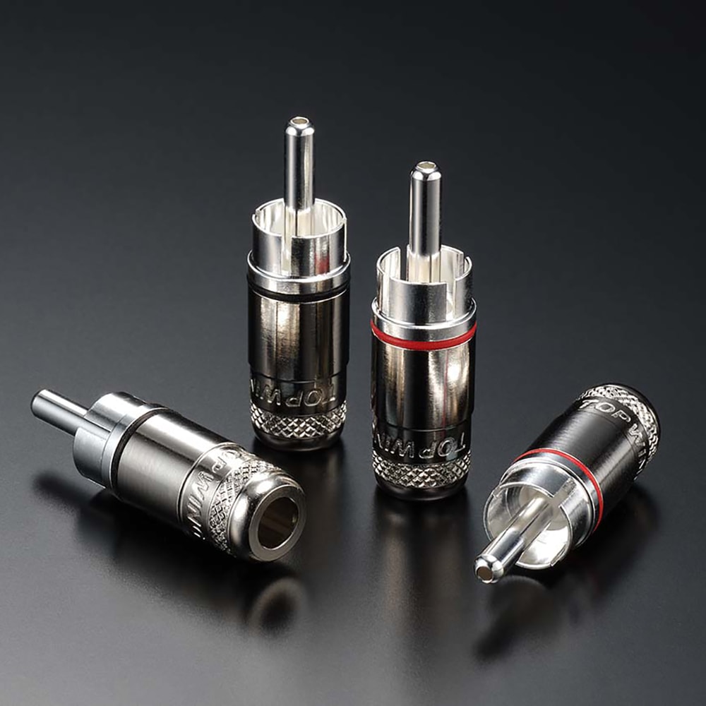 TOP WING - Root RCA Plug/2ペア入（TW-RRP-2PI）銀メッキ・中空