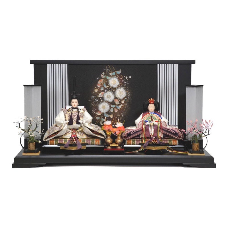 雛人形】京十番 有職(白・紫) 親王飾り | 望月龍翠作 ｜雛人形・五月