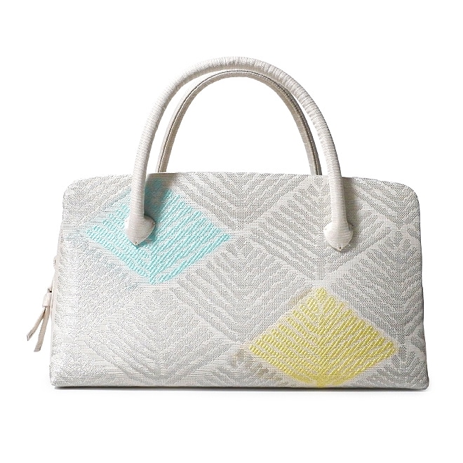 夏の葵バッグ「七宝菊菱」｜和装バッグ 着物用バッグ