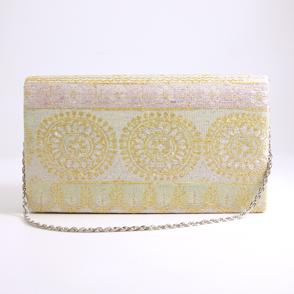 パーティーバッグ2wayクラッチ「ねん金綴モール露彩文」A｜和装バッグ