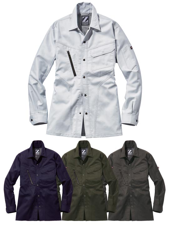 Z-DRAGON】 75904 ストレッチ長袖シャツ[通年]※SLIM FIT※通販ページ