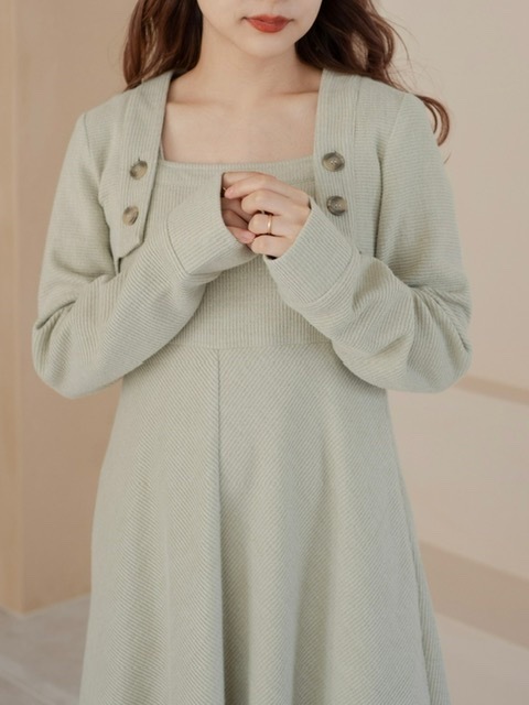 SALE】アンサンブルボタンワンピ ※残りわずか | ワンピース | JUMELLE