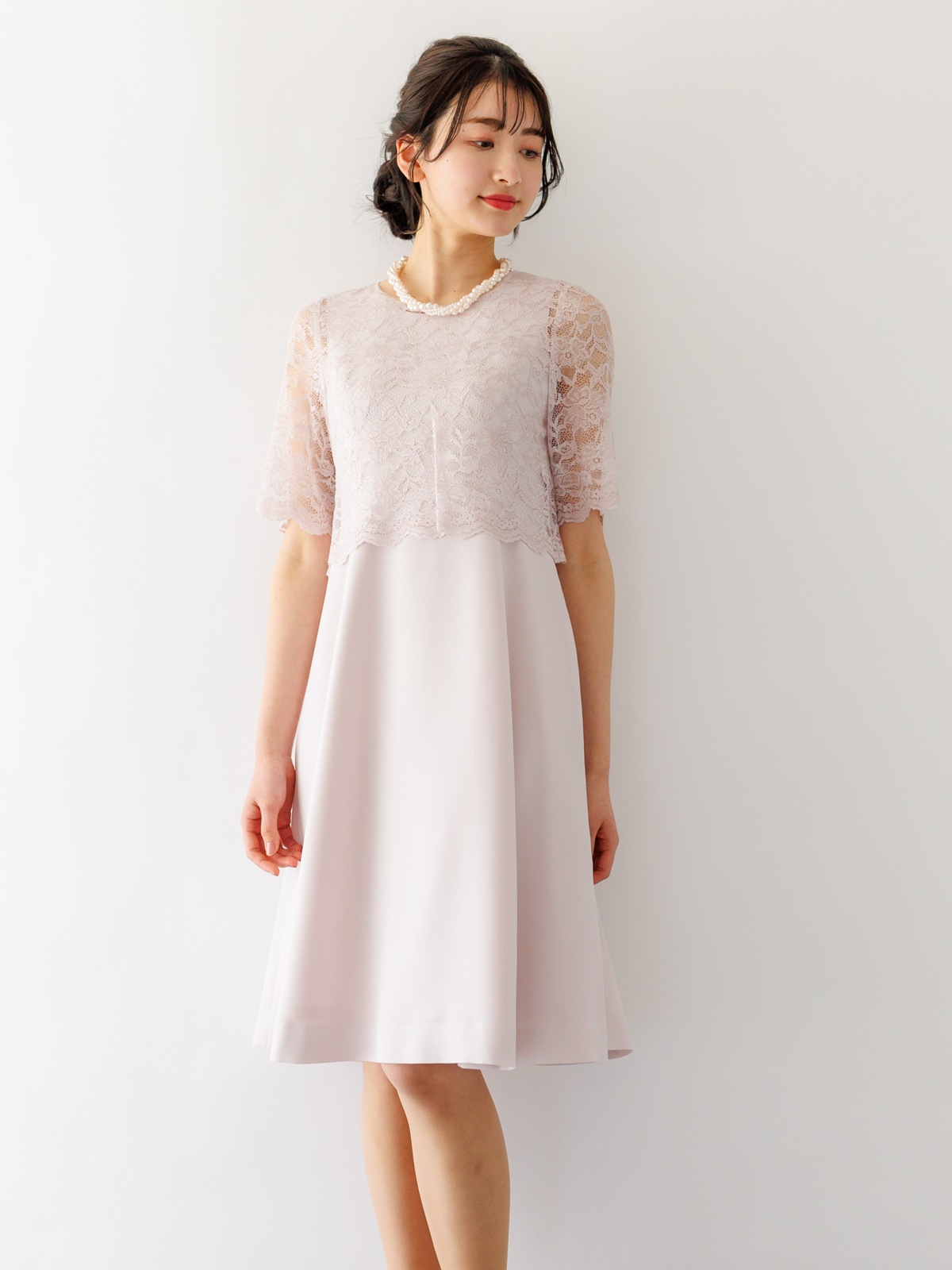 ノーベルサテンGZレースボレロ付ワンピース｜KarLParkLane Style