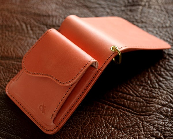 革蛸謹製 台形ショートワレット（ファーストタイプ） 隅櫻 | 革蛸