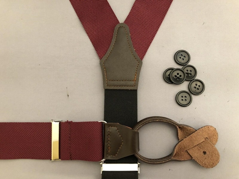 サスペンダー Y型 Yバックメンズ 紳士 英国流6ボタン止め クラシック