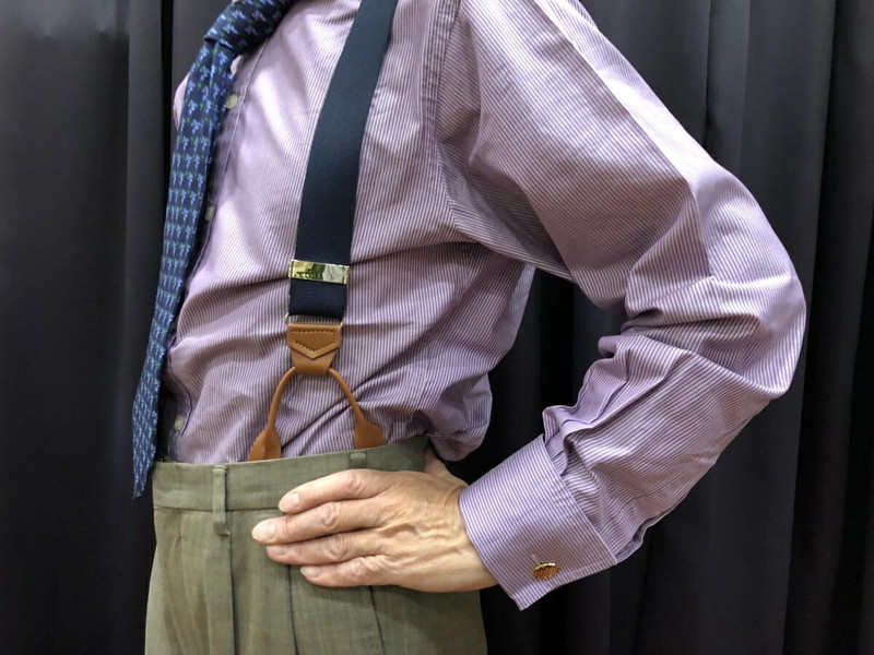 サスペンダー Y型 Yバックメンズ 紳士 英国流6ボタン止め クラシック