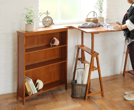 オマージュ】ブックシェルフ｜HMR-2664BR｜レトロ｜モダンデザイン