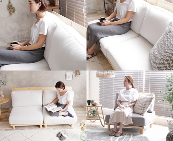 リコルドファブリックローソファ｜118012｜2人掛け｜1人掛け｜切り離し