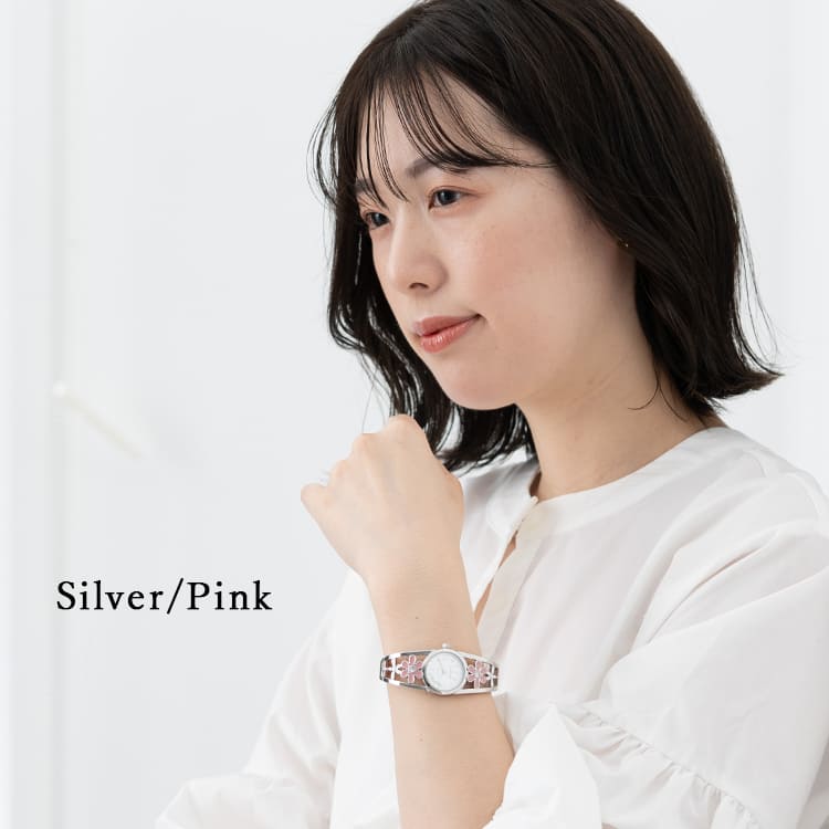 腕時計 レディース ニッケルフリー フラワー 花 スカラップ 型抜き