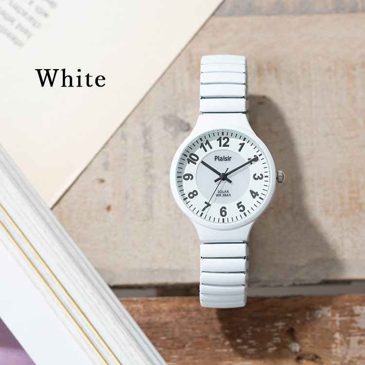 腕時計 レディース ソーラー ジャバラ ウォッチ 蓄光文字盤 3気圧防水