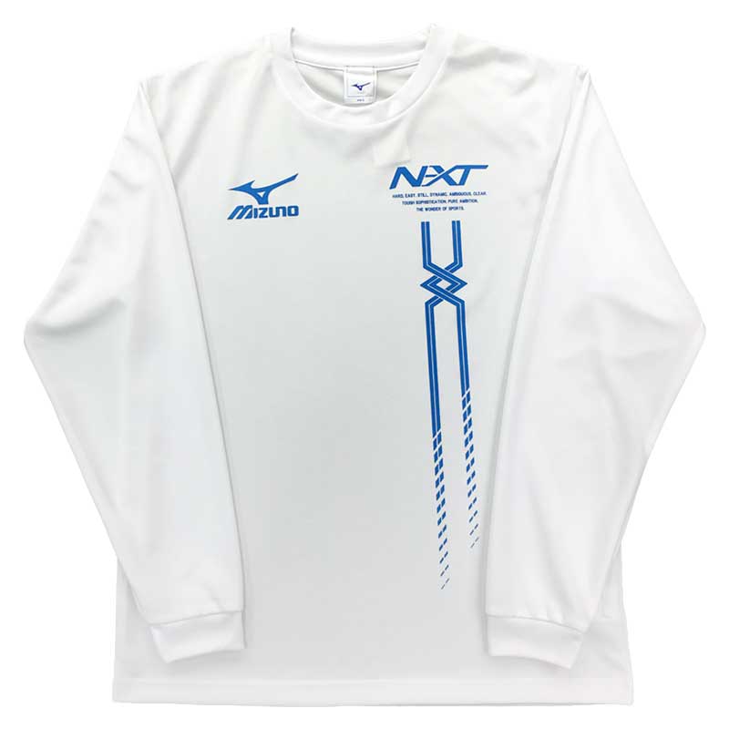 ミズノ オリジナル長袖Tシャツ NXT縦ロゴ ロンT 陸上 ランニング