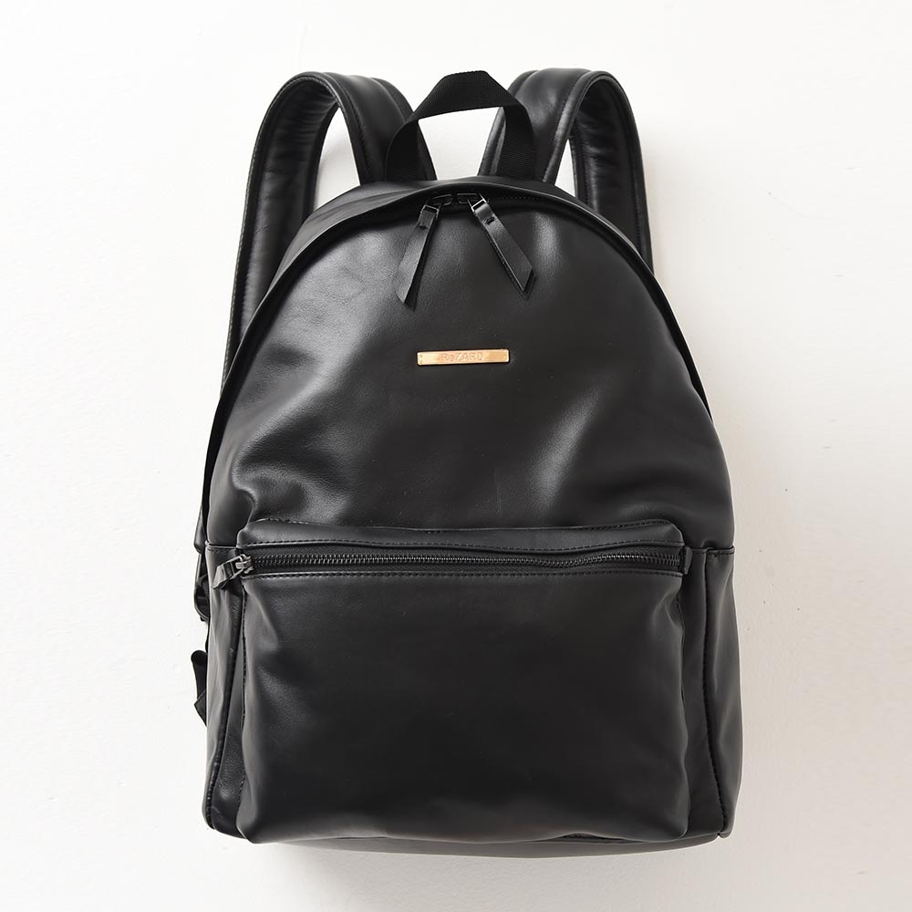 ReZARD】Metal plate Leather Backpack
