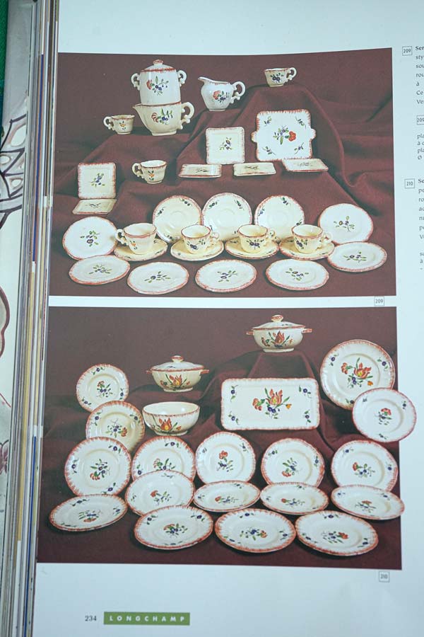 フランス手描きのディネット37ピースセット 1920-30年代 gc-1471の通販