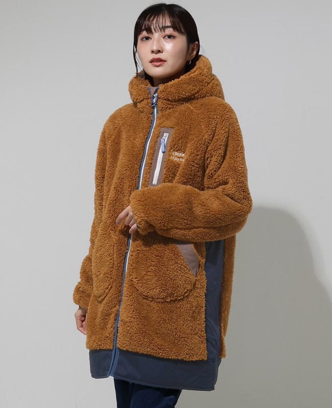 クリフメイヤー[公式] シャギーボアロングフードJK LADYS W2514409