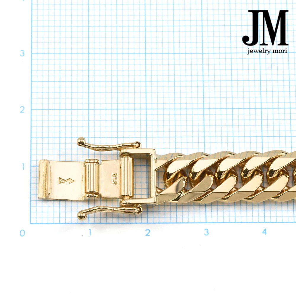 18金 喜平ブレスレット K18 6面カットダブル 50g 20cm ダブル