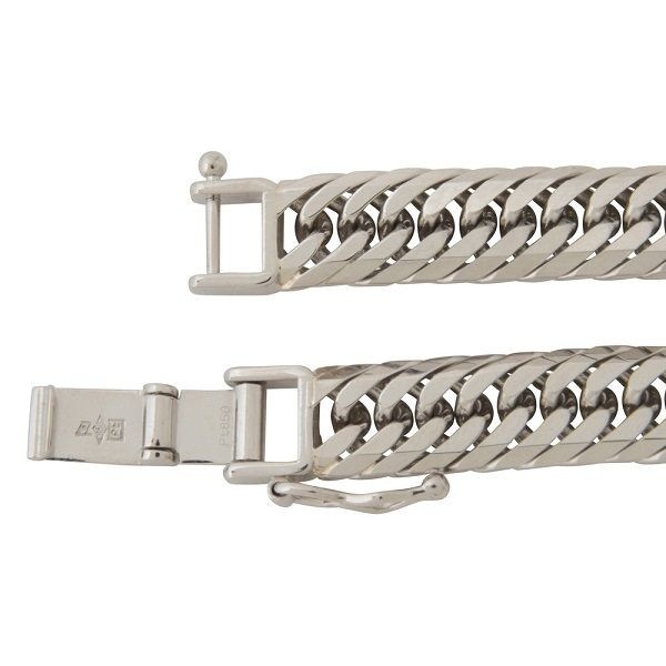 プラチナ850 喜平ブレスレット Pt850 8面トリプルカット 30g 20cm