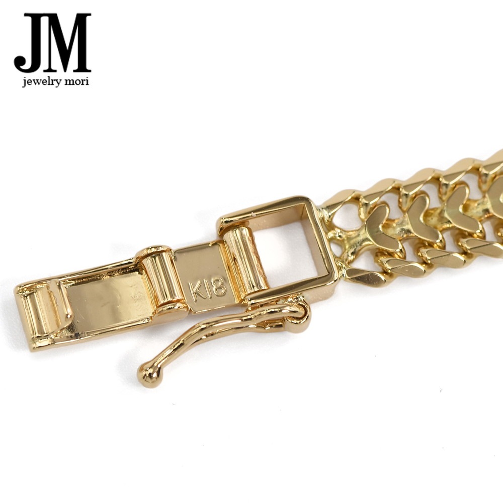 18金 K18 ハートビスマルク ブレスレット 約15g 18cm レディース