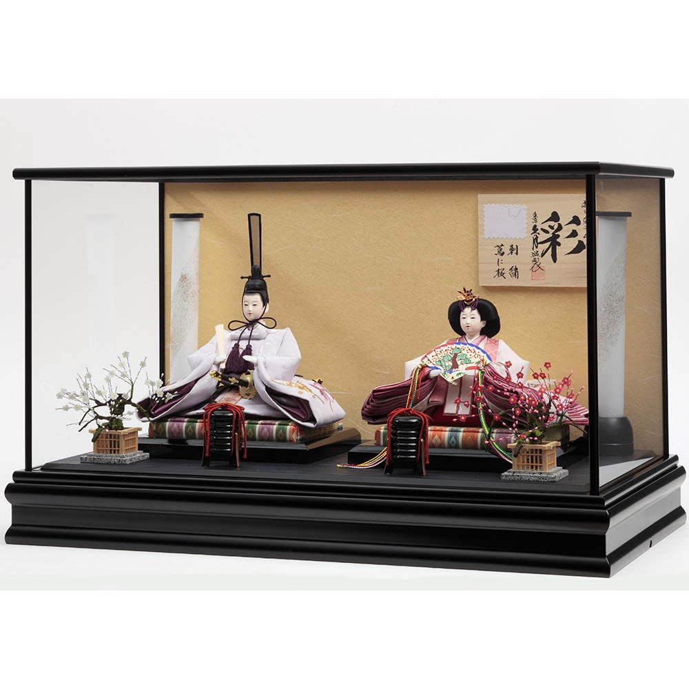 雛人形 親王飾りほぼ新品！吉兆雛 柴田家千代 花飾り 提灯付き 雛人形