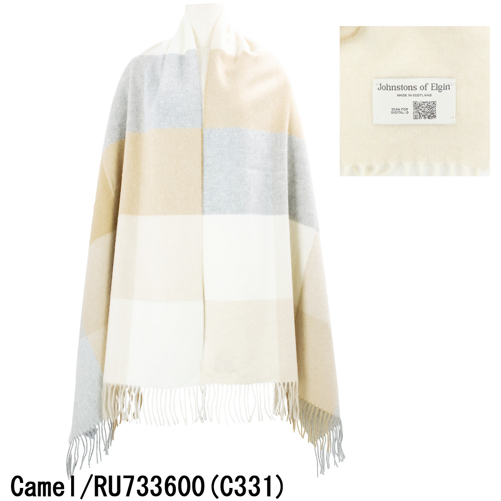 セール】ジョンストンズオブエルガン ストール カシミヤ100% 大判