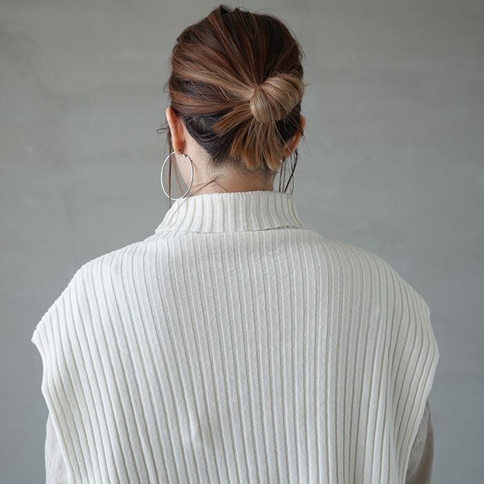 e223g058) / evam eva (エヴァムエヴァ) / wool rib snood(ウール リブ
