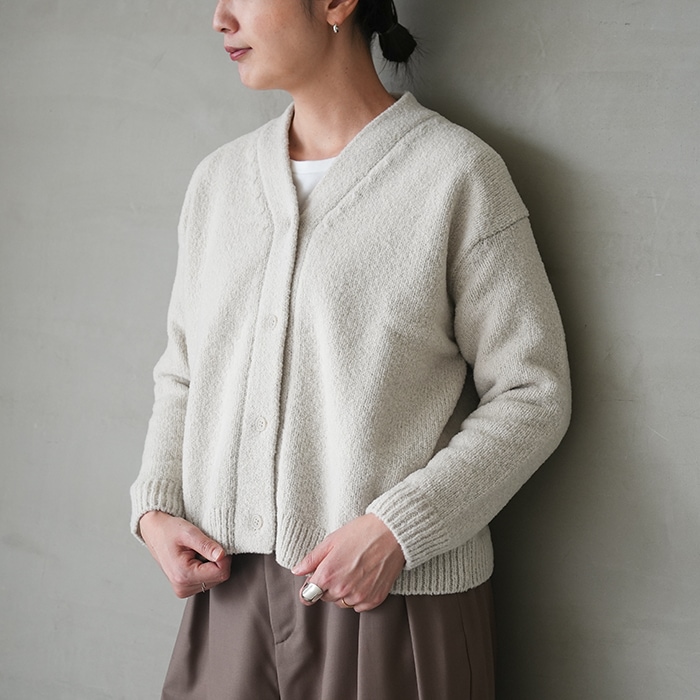 ○(e253k103) / evam eva (エヴァムエヴァ) / renew-wool cardigan