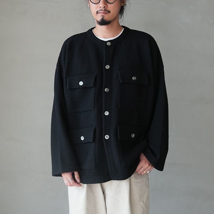 40%OFF】（ysk-25aw-kn07) YASHIKI(ヤシキ) / Shinsetu Knit Jacket