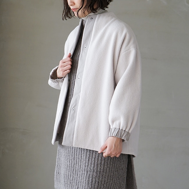 e223t179) / evam eva (エヴァムエヴァ) / wool padding short coat