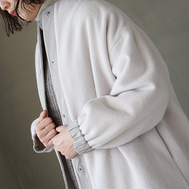 e223t179) / evam eva (エヴァムエヴァ) / wool padding short coat