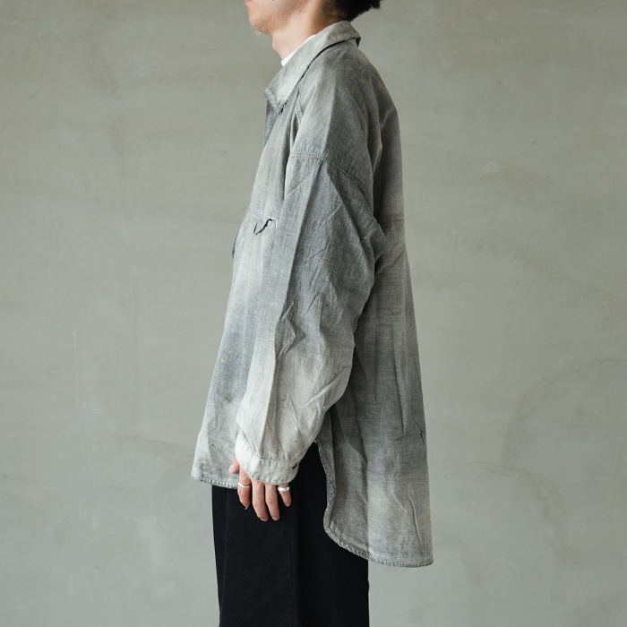 □(anc-sh71-a) / ANCELLM (アンセルム) / AGING CHAMBRAY LONG SHIRT
