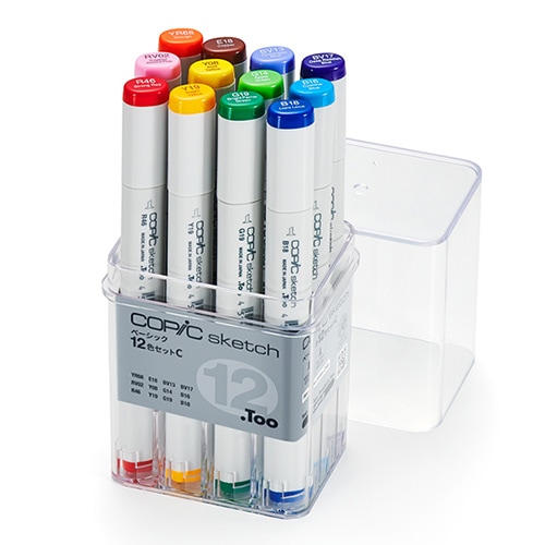 コピックスケッチ ベーシック12色セットC | 設計製図・デザイン用品