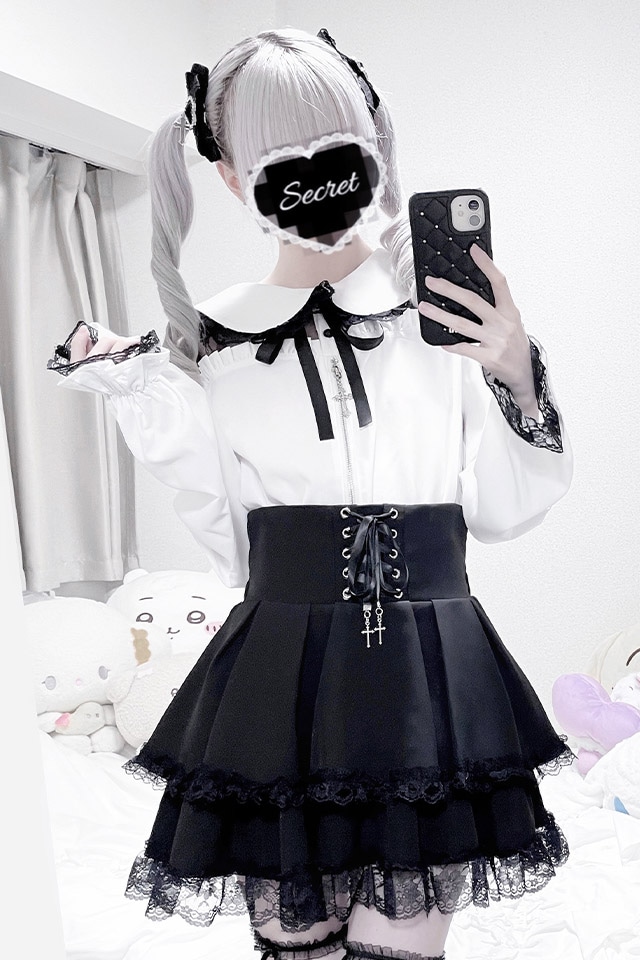 MA*RS】肩開きクロスZIPスライダーブラウス - ホワイト size-F | 地雷