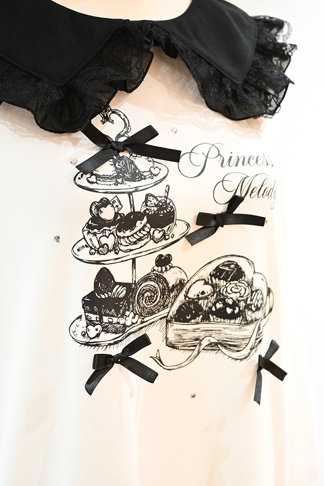 Princess Melody】襟付きカップケーキ×りぼんミニ裏毛ワンピース