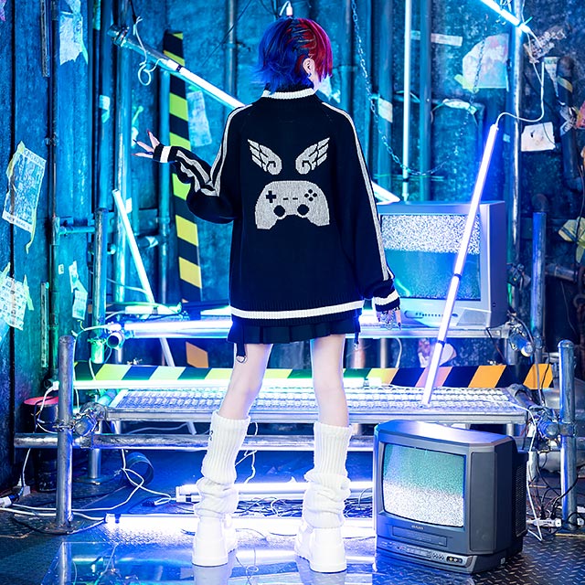 ゲーミングニットジャージ【BLACK×PURPLE】｜LISTEN FLAVOR(リッスン