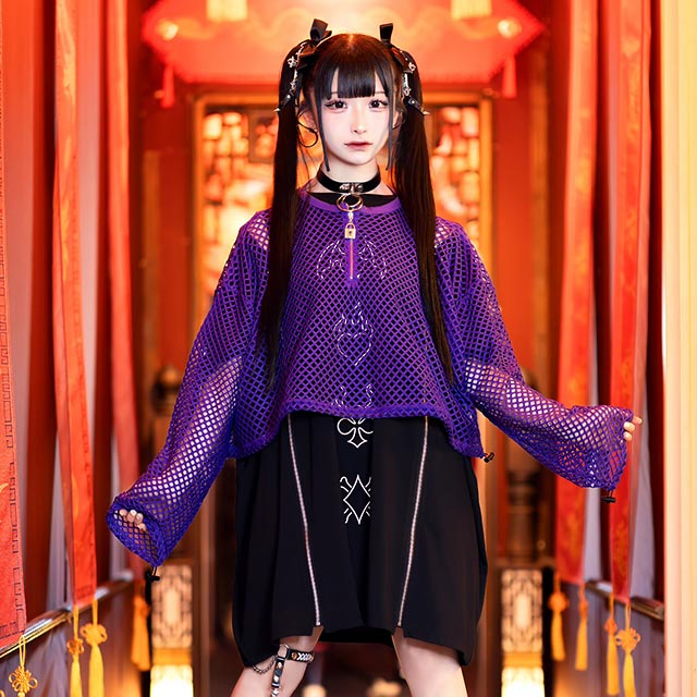 とにかく使える！あみあみメッシュトップス 【BLACK】｜LISTEN FLAVOR