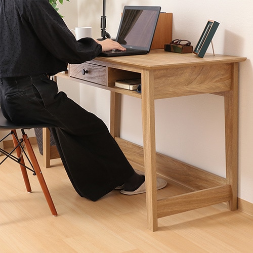 デスク 幅1200×奥行510×高さ720mm 引き出し ワークデスク 木製デスク
