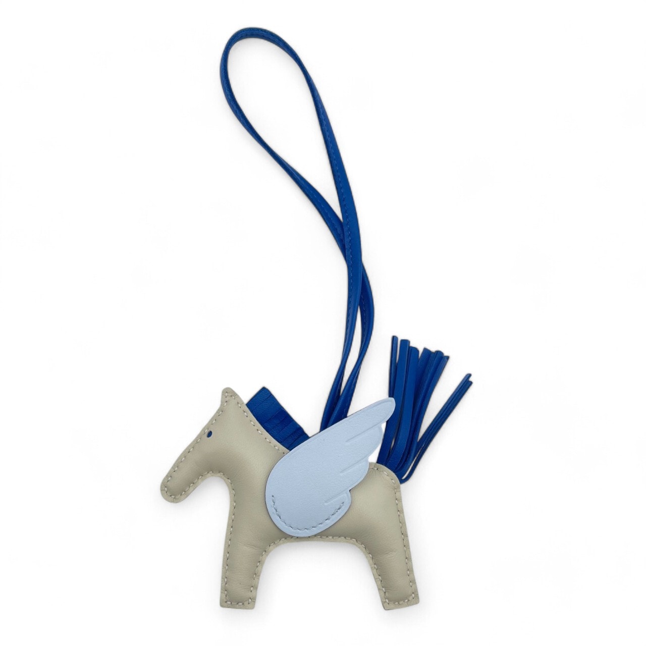 エルメス ペガサスチャーム PM クレ/ブルーフランス/ブルーブリュム W