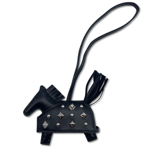 エルメス ロデオチャーム ロベオロック PM ノワール シルバー金具 K