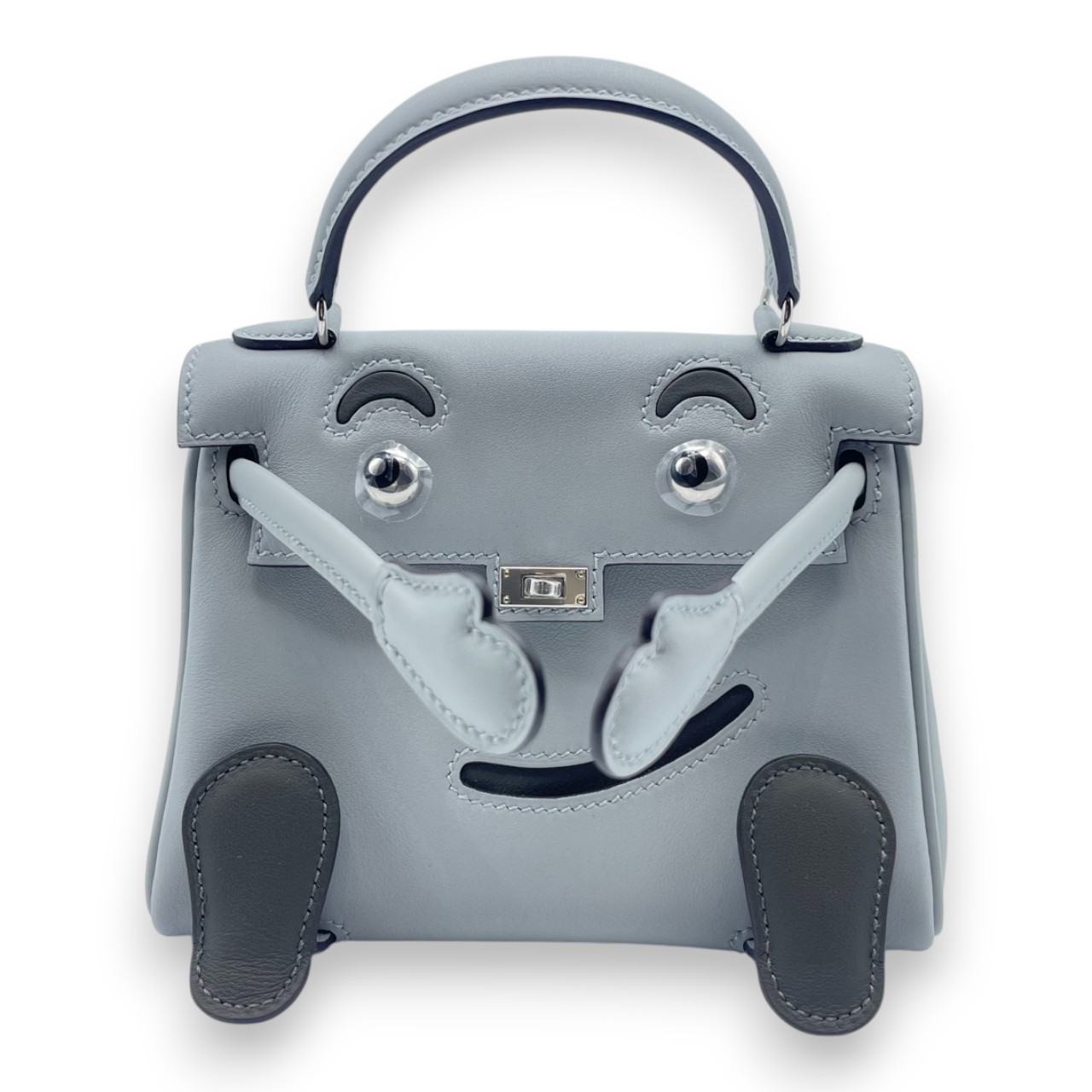 エルメス ケリードール 16 ブルーグラシエ スイフト シルバー金具 K