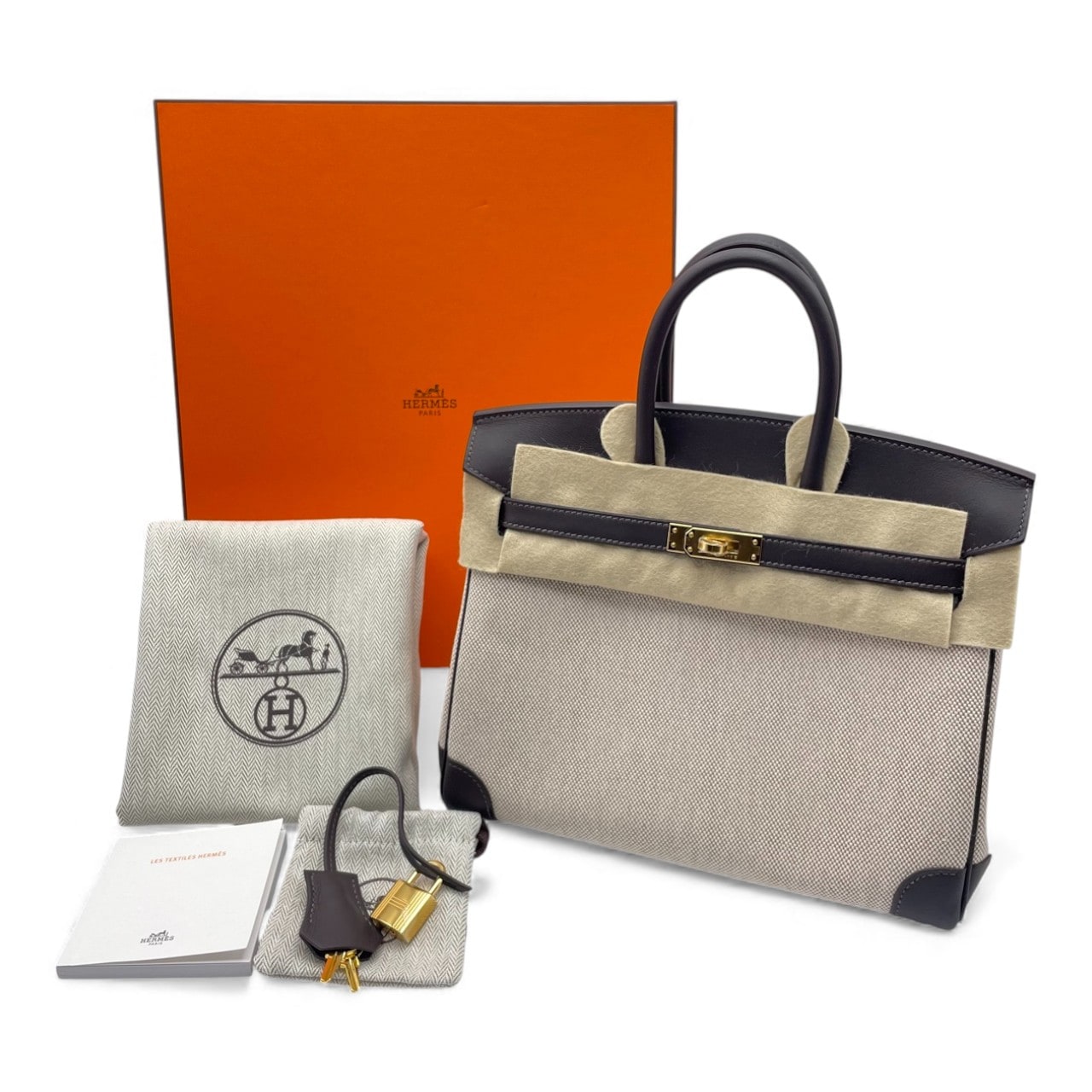 エルメス バーキン 25 べブラン/エクリュ スイフト/トワルアッシュ