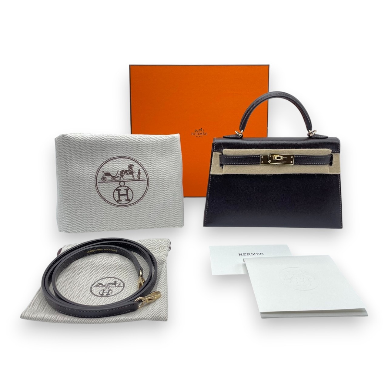 エルメス ミニケリー バイブルン ヴォーマダム シャンパンゴールド金具