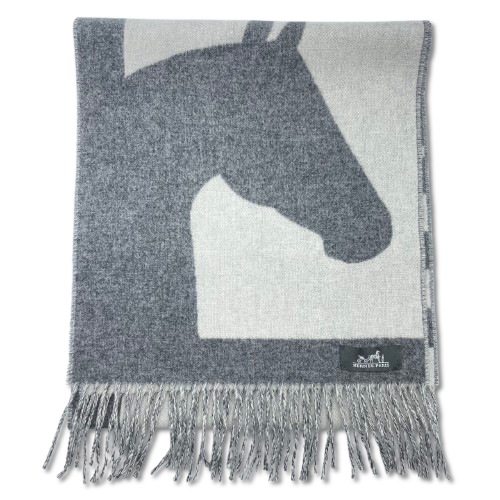 エルメス マフラー ラブストーリー 30x140 グリ・クレール