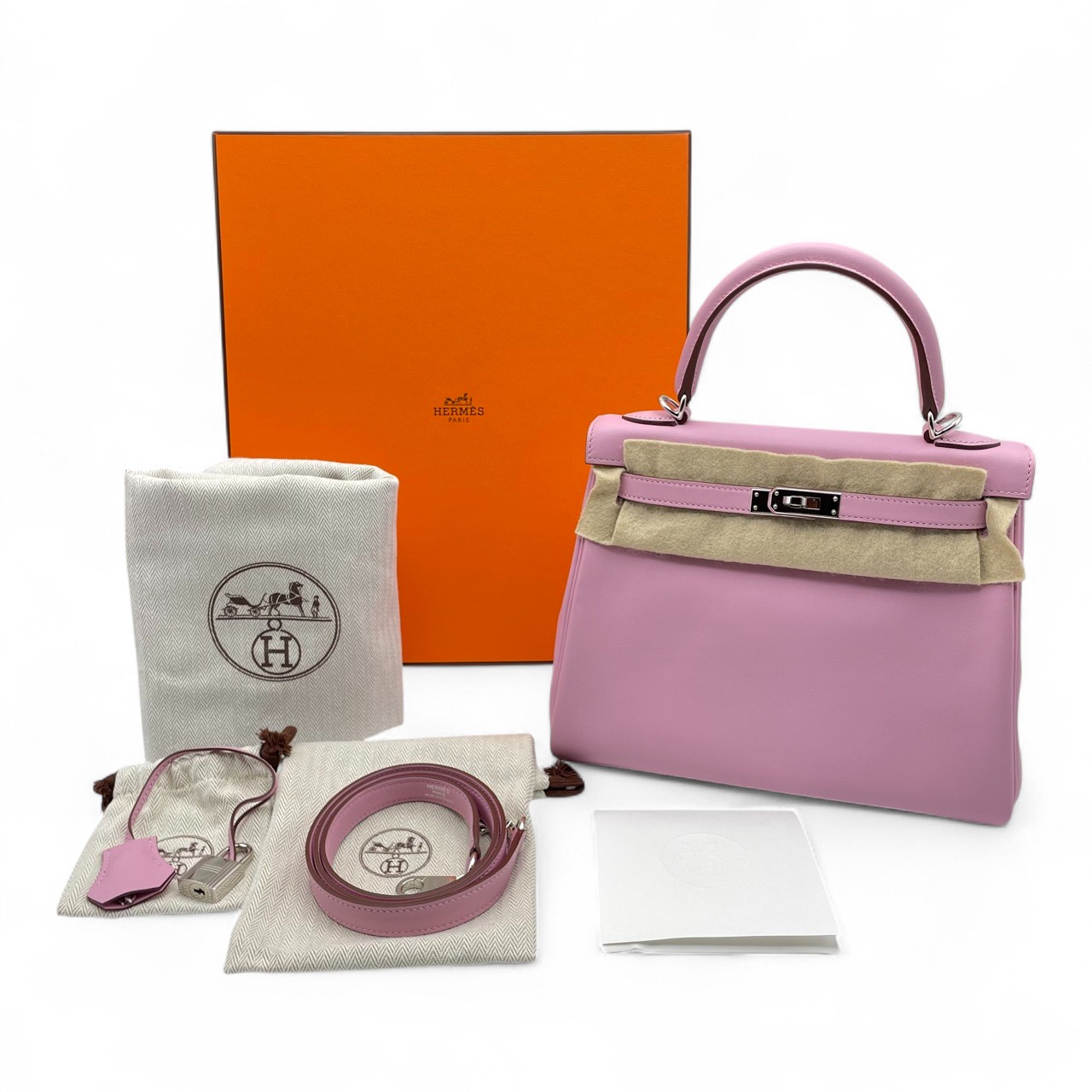 エルメス ケリー 25 モーヴシルベストル スイフト シルバー金具 Z刻印