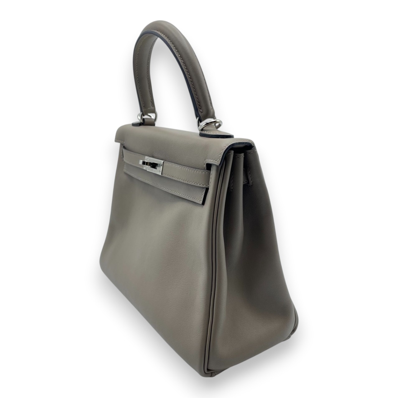 エルメス ケリー 25 グリアスファルト スイフト シルバー金具 D刻印