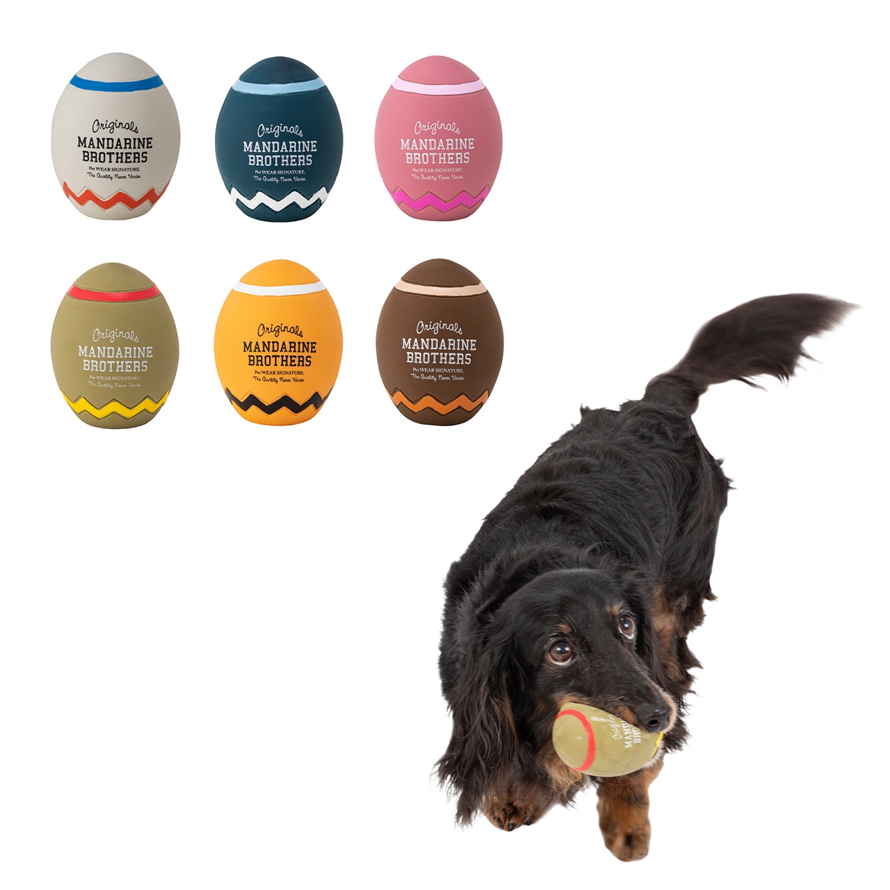 LATEX ZIGZAG EGG TOY | TOY | 犬服 MANDARINE BROTHERS マンダリン