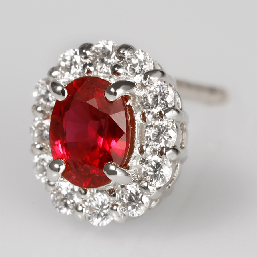 非加熱ピジョンブラッドルビーピアス /c0582rp ジュエリー専門店