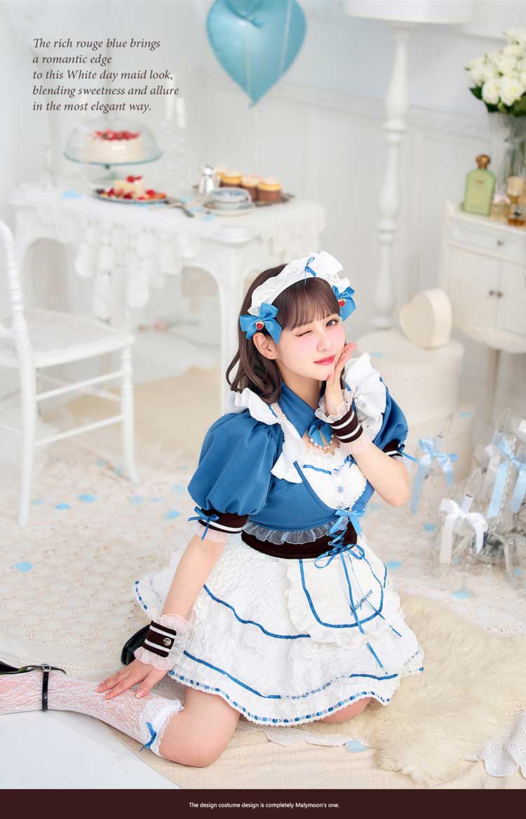 即日発送】【佐藤ノア着用】ディープブルーロイヤルレースメイド