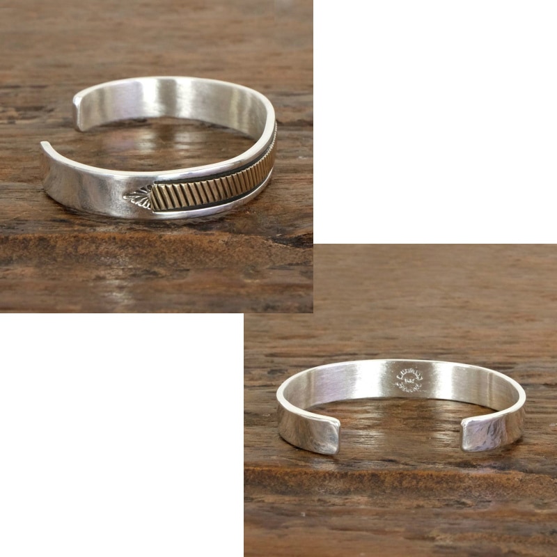 ◇sizeM ブルースモーガン 14金 スタンプワーク バングル｜マライカ