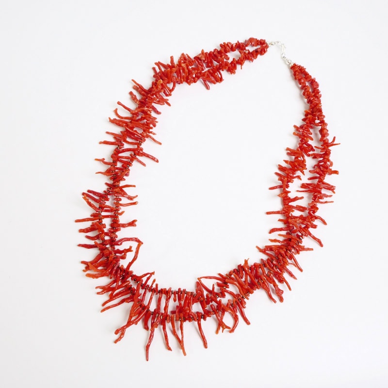 ナバホ族 コーラル 2連ネックレス 枝珊瑚｜マライカ公式通販
