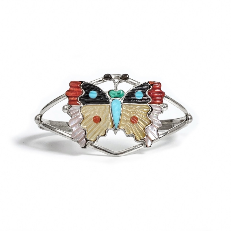 142mm タマラピント バタフライ インレイ バングル｜マライカ公式通販