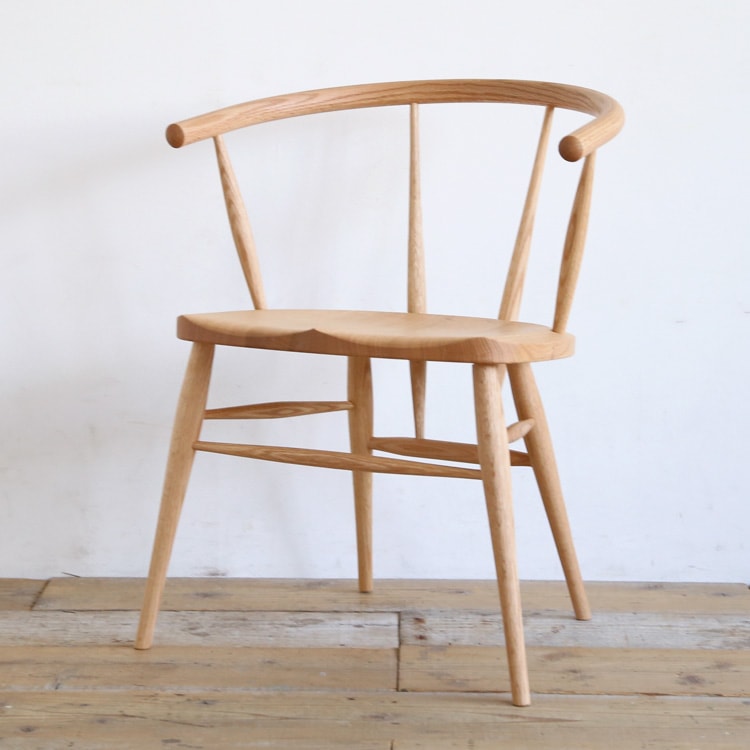 カフェチェア/椅子 オーク オイル塗装/ウレタン塗装 W512A 【高山